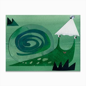Festive Snail Canvas Print