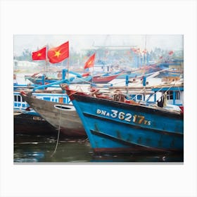Fishing Boats Of Da Nang Vietnam Canvas Print