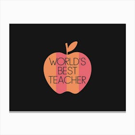 World'S Best Teacher 1 Canvas Print