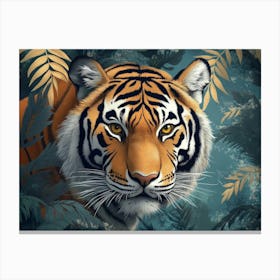 Fantasy Illustration Of A Wild Animal Tiger 6 Canvas Print