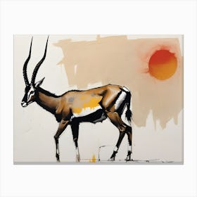 Antelope Sunset in Africa Canvas Print
