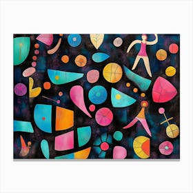 Colorful Image Depicting Diferent Colorful Shapes Canvas Print