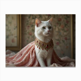 Cat In A Dress 14 Canvas Print