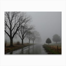 Foggy Road 2 Canvas Print