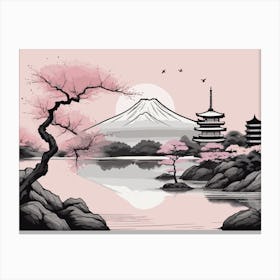 Leonardo Vision Xl T Shirt Design Japanese Style Mountain In F 1 Canvas Print