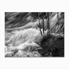 Black And White Water Canvas Print