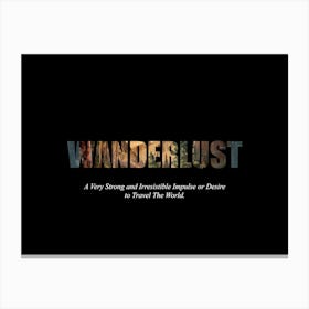 Wanderlust Poster Retro Woods Illustration 3 Canvas Print