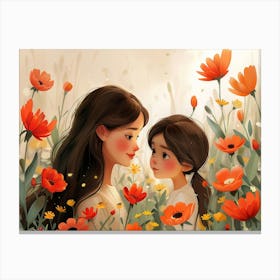 Illustration For Mothers Day, Colorful, Cartoon, Disney Style, Pixar Style, Toile