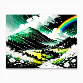 Rainbow Painting Canvas Print