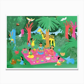 Jungle Picnic Canvas Print