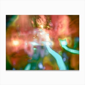Abstract Light Colorful Psychedelic Rainbow on Film Canvas Print