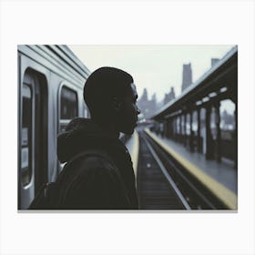 Portrait Of A Young Black Man Canvas Print