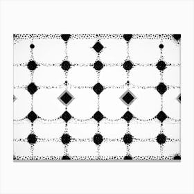 Abstract Black And White Pattern 1 Canvas Print