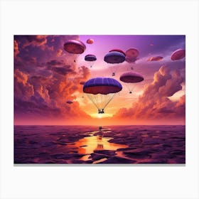 Sunset Sky Sailing Canvas Print