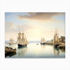 Salem Harbor 1853 Canvas Print