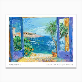 Marseille From The Window Series Poster Painting 3 Canvas Print