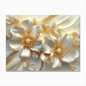 Gold Flowers 6 Canvas Print