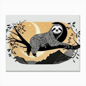 Happy Sloth Canvas Print