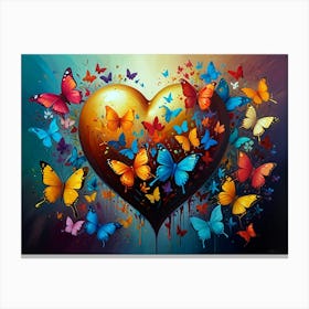 Butterfly Heart Canvas Print