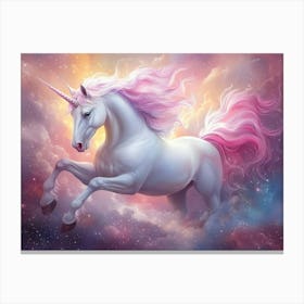 Unicorn In The Sky 6 Canvas Print