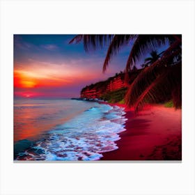 Sunset At The Beach 331 Canvas Print