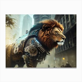 Robot Lion Canvas Print