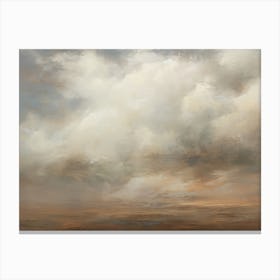 Vintage Neutral Cloud Painting Canvas Print