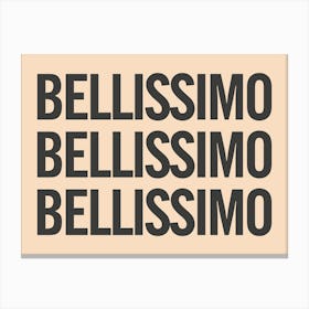 Bellissimo - Cream And Black Canvas Print