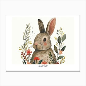 Little Floral Rabbit 2 Poster Canvas Print