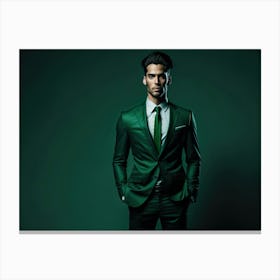 Bussinness Man Green (10) Canvas Print