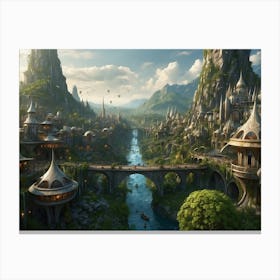 Fantasy City 23 Canvas Print