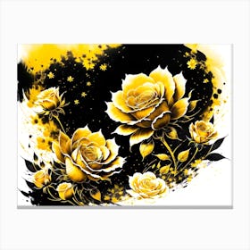 Yellow Roses 2 Canvas Print