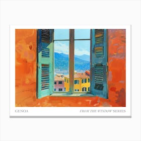 Genoa From The Window Series Poster Painting 3 Canvas Print