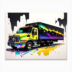 Splatter Truck Canvas Print
