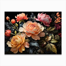 Default A Stunning Watercolor Painting Of Vibrant Flowers And 0 (3) (1) Canvas Print