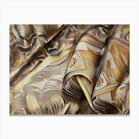 Gold Silk Fabric Canvas Print