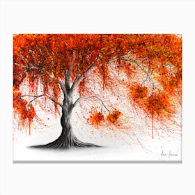 Crisp Amber Tree Canvas Print