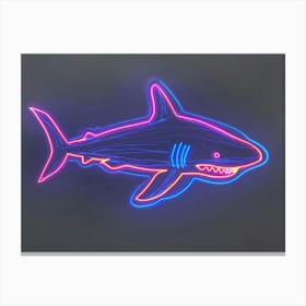 Neon Aqua Wobbegong Shark 4 Canvas Print