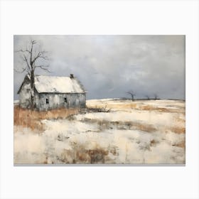 Old Stone Farm Winter 1 Canvas Print