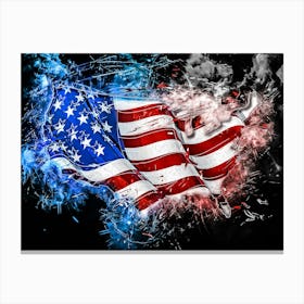 America Flag Of United State Canvas Print