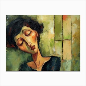 Contemporary Artwork Inspired By Amadeo Modigliani 5 Canvas Print