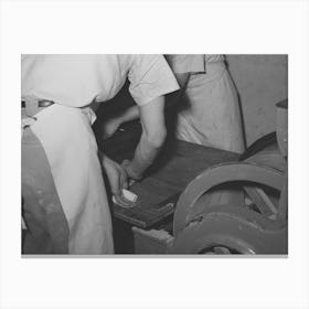 Untitled Photo, Possibly Related To Preparing Rolls For Baking, Bakery, San Angelo, Texas By Russell Lee Canvas Print