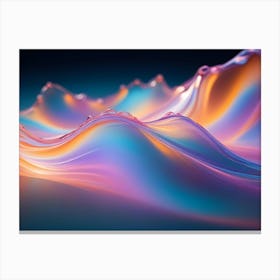 An Abstract Digital Rendering Of Colorful, Flowing Liquid, Creating A Dynamic And Vibrant Visual Canvas Print