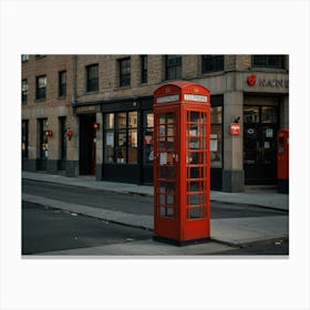 Red Telephone Booth Canvas Print