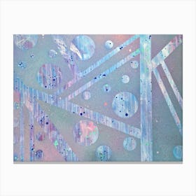 'Shine' blue Abstract painting Canvas Print