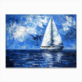 Sailboat On The Ocean 1 Canvas Print