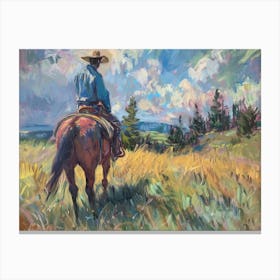 Cowboy In Colorado 1 Canvas Print