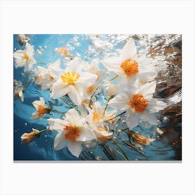 Water Daffodils Canvas Print