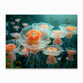 Jellyfish 3d art Canvas Print