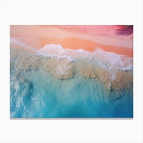 Aerial View Of A Tropical Beach 2 Canvas Print